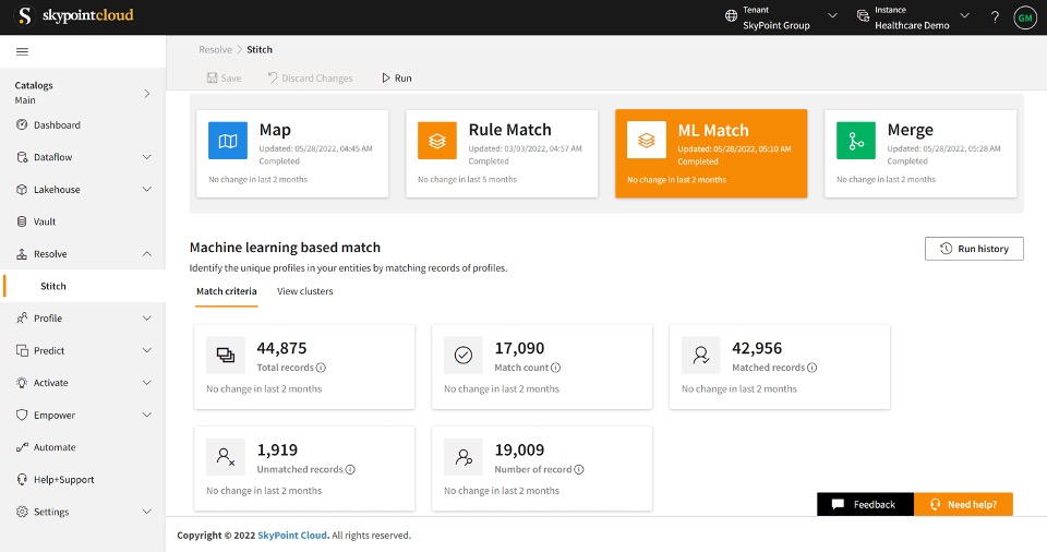 screenshot of SkyPoint Cloud